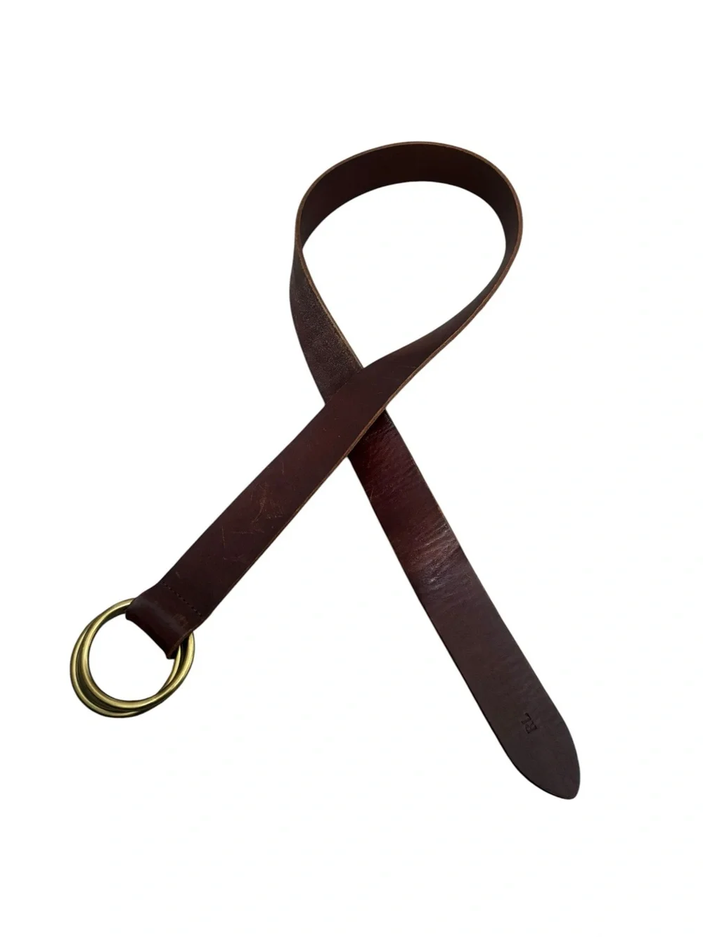Vintage Polo Ralph Lauren Double O-Ring Buckle Belt in brown M